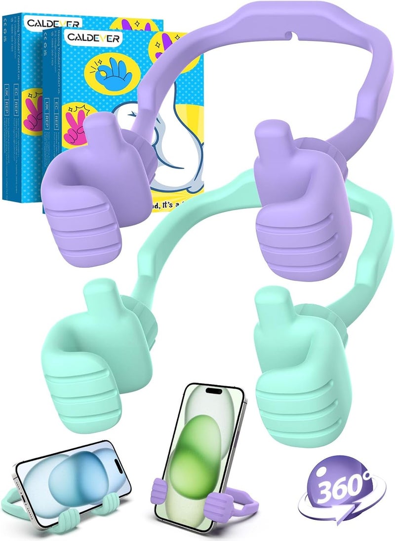 CALDEVER Valentines Day Gifts for Kids Teens Girls Boys Cell Phone Stand: UPGRADE Adjustable Thumbs Up Lazy Phone Holder for Desk Fun Gadgets Birthday for Daughter Teenager Women Her Easter Gifts Trendy Stuff - Image 1